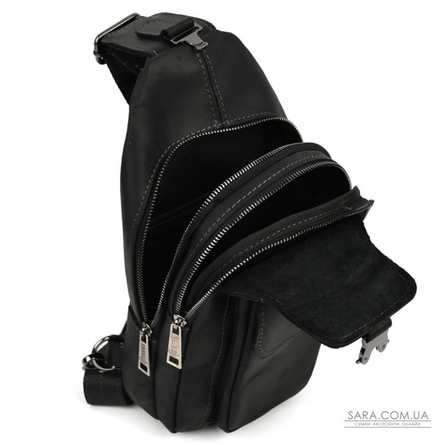 Модный рюкзак слинг на одну шлейку черный TARWA RA-4007-3md Модный рюкзак слинг на одну шлейку черный TARWA RA-4007-3md