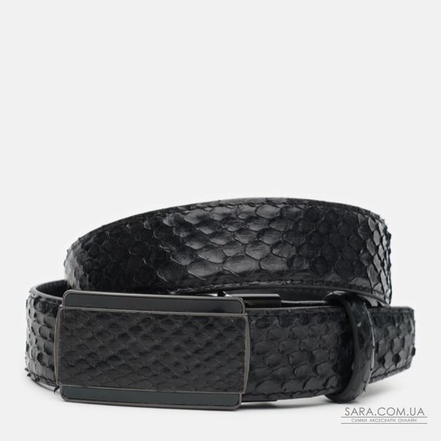 Ремінь чоловічий з шкіри пітона Sergio Torri 7-003 125 см Чорний Ремінь чоловічий з шкіри пітона Sergio Torri 7-003 125 см Чорний