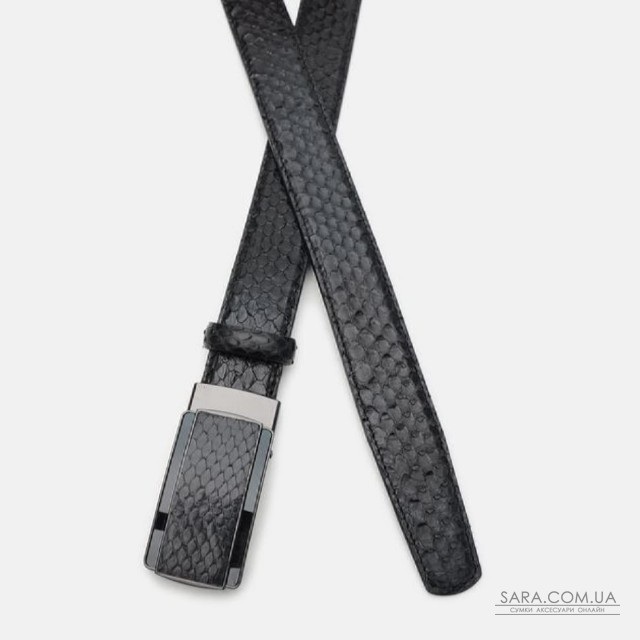 Ремінь чоловічий з шкіри пітона Sergio Torri 7-003 125 см Чорний Ремінь чоловічий з шкіри пітона Sergio Torri 7-003 125 см Чорний