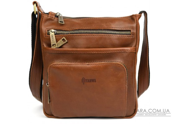 Чоловіча шкіряна сумка месенджер GB-1303-3md TARWA з кишенею