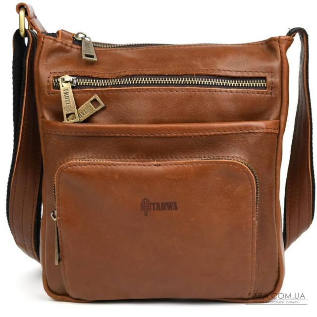 Чоловіча шкіряна сумка месенджер GB-1303-3md TARWA з кишенею Чоловіча шкіряна сумка месенджер GB-1303-3md TARWA з кишенею