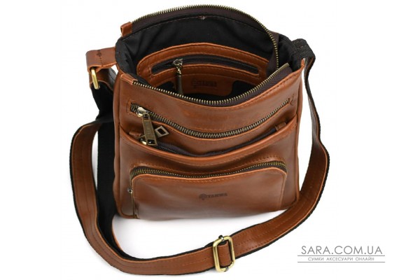 Чоловіча шкіряна сумка месенджер GB-1303-3md TARWA з кишенею