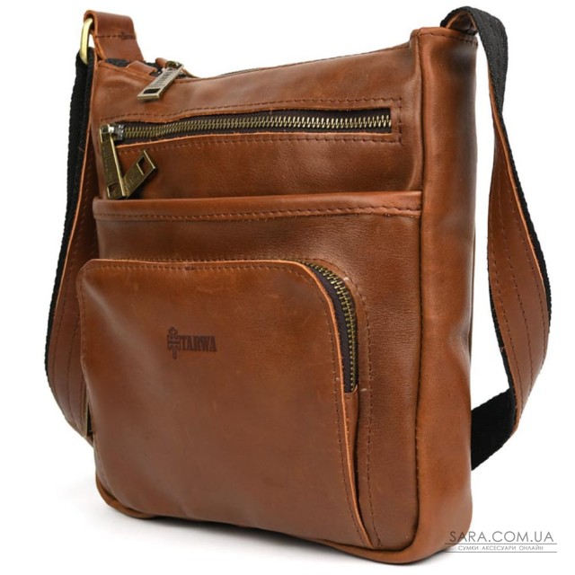 Чоловіча шкіряна сумка месенджер GB-1303-3md TARWA з кишенею Чоловіча шкіряна сумка месенджер GB-1303-3md TARWA з кишенею