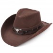 Классическая ковбойская шляпа Bexhill ht-st1-rb4 из эко (веган) кожи нубук