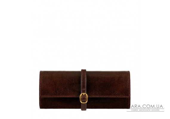 Женский кожаный дорожный футляр для ювелирных изделий - Madame Bovary - Коричневый цвет - Time Resistance 5240601