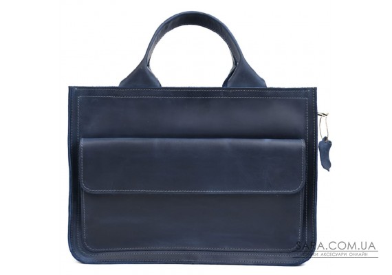 Сумка портфель шкіряна для документів ноутбука LIMARY lim-380RK синя
