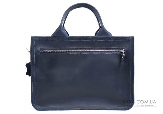Сумка портфель шкіряна для документів ноутбука LIMARY lim-380RK синя