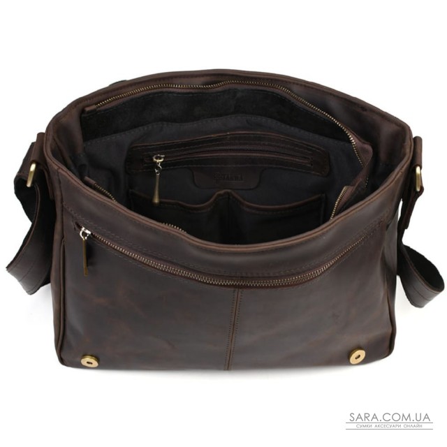 Велика чоловіча сумка-листоноша з натуральної шкіри RC-7338-3md бренду TARWA Велика чоловіча сумка-листоноша з натуральної шкіри RC-7338-3md бренду TARWA