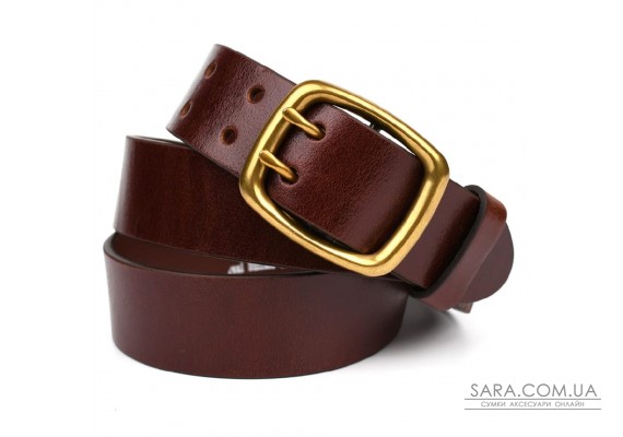 Ремінь зі шкіри буйвола st044622 коричневий 40мм