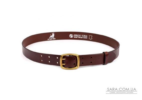 Ремінь зі шкіри буйвола st044622 коричневий 40мм