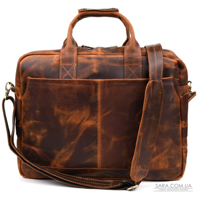 Чоловіча сумка для ноутбука 17" із натуральної шкіри RY-1019-3md від TARWA Чоловіча сумка для ноутбука 17" із натуральної шкіри RY-1019-3md від TARWA