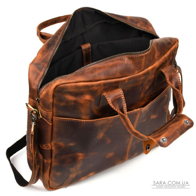 Чоловіча сумка для ноутбука 17" із натуральної шкіри RY-1019-3md від TARWA Чоловіча сумка для ноутбука 17" із натуральної шкіри RY-1019-3md від TARWA