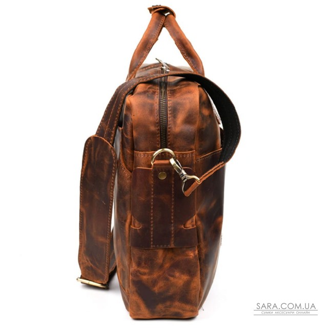 Чоловіча сумка для ноутбука 17" із натуральної шкіри RY-1019-3md від TARWA Чоловіча сумка для ноутбука 17" із натуральної шкіри RY-1019-3md від TARWA