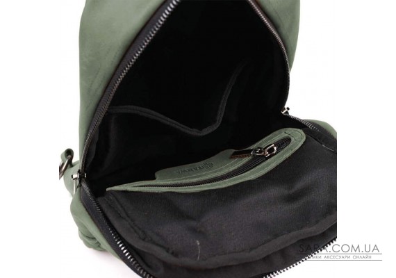 Рюкзак слинг кожаный объемный с карманами TARWA RE-6010-3md