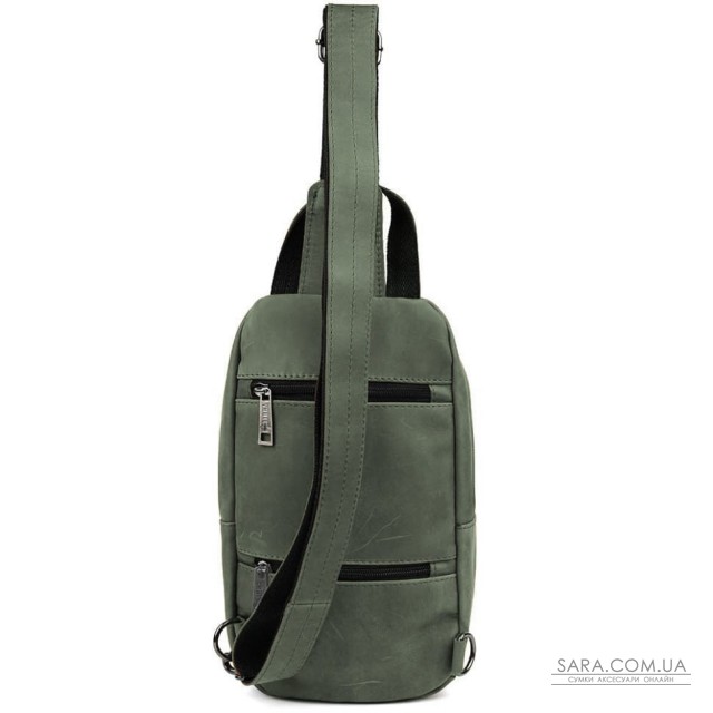 Рюкзак слинг кожаный объемный с карманами TARWA RE-6010-3md Рюкзак слинг кожаный объемный с карманами TARWA RE-6010-3md