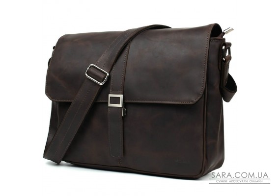 Чоловіча сумка через плече з коричневої крейзі TARWA RC-1046-4lx