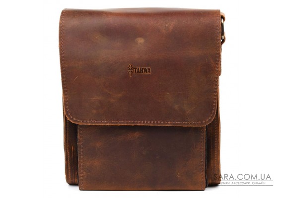 Шкіряна сумка-планшет через плече RY-3027-4lx бренду TARWA теракотовий колір