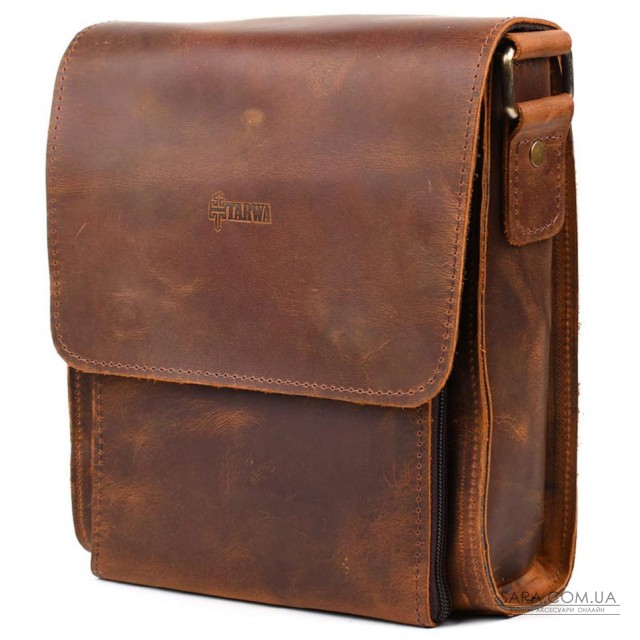 Шкіряна сумка-планшет через плече RY-3027-4lx бренду TARWA теракотовий колір Шкіряна сумка-планшет через плече RY-3027-4lx бренду TARWA теракотовий колір