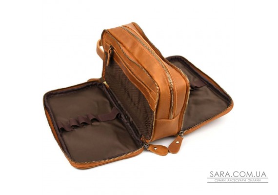 Косметичка несесер на три відділення Tiding tid9666LB коньячна Косметичка несесер на три відділення Tiding tid9666LB коньячна