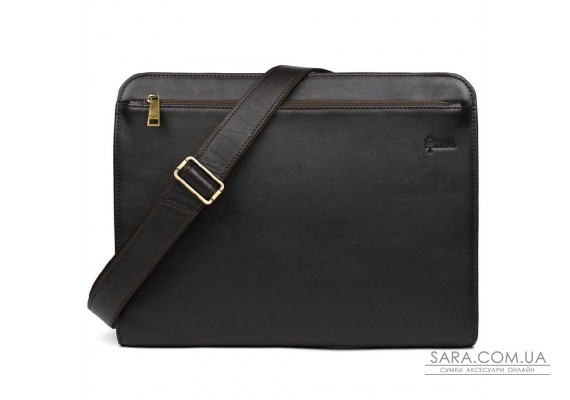 Папка A4 кожаная с наплечным ремнем для документов GC-2142-4lx TARWA коричневая