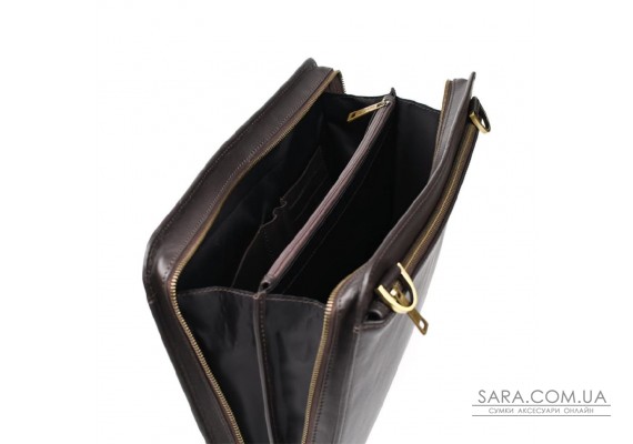 Папка A4 кожаная с наплечным ремнем для документов GC-2142-4lx TARWA коричневая