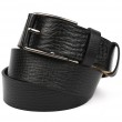 Ремінь із шкіри буйволу фактурний ST2026B чорний 40мм