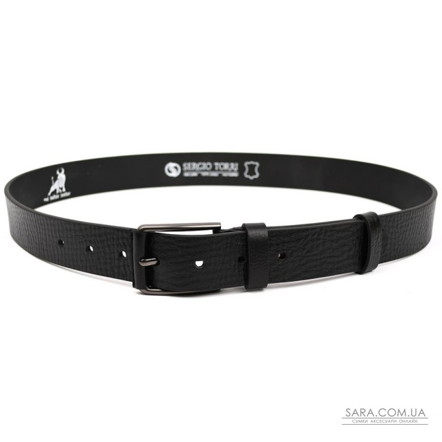 Ремінь із шкіри буйволу фактурний ST2026B чорний 40мм Ремінь із шкіри буйволу фактурний ST2026B чорний 40мм