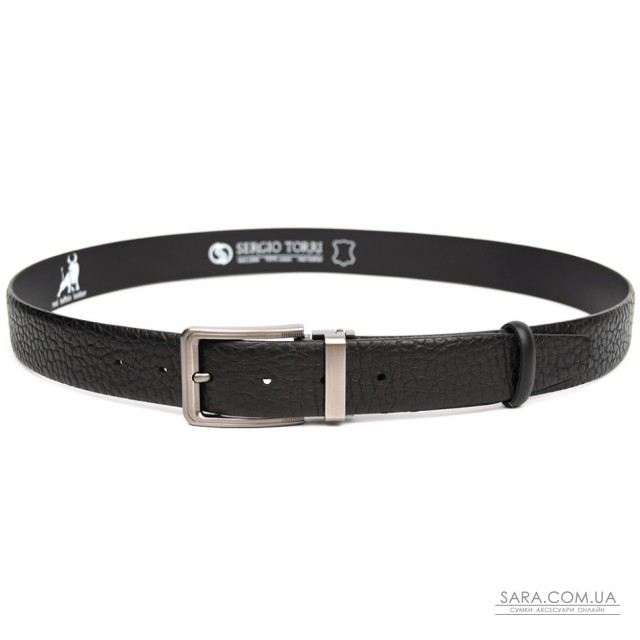Ремінь зі шкіри буйвола гладкий ST2028B чорний 35мм Ремінь зі шкіри буйвола гладкий ST2028B чорний 35мм