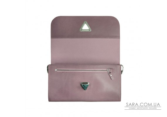 Жіночий клатч Grande Pelle 223х135х30 мм глянцева шкіра фрез