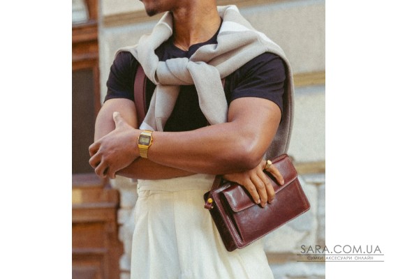 Шкіряний клатч-гаманець - Decameron - Коричневий колір - Time Resistance 5218101