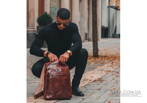 Большой кожаный рюкзак - L.A. Confidential  - Коричневый цвет - Time Resistance 5206601