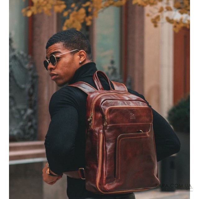 Большой кожаный рюкзак - L.A. Confidential  - Коричневый цвет - Time Resistance 5206601 Большой кожаный рюкзак - L.A. Confidential  - Коричневый цвет - Time Resistance 5206601