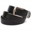 Ремінь зі шкіри оленя 35мм чорний класична пряжка Sergio Torri ST2027D