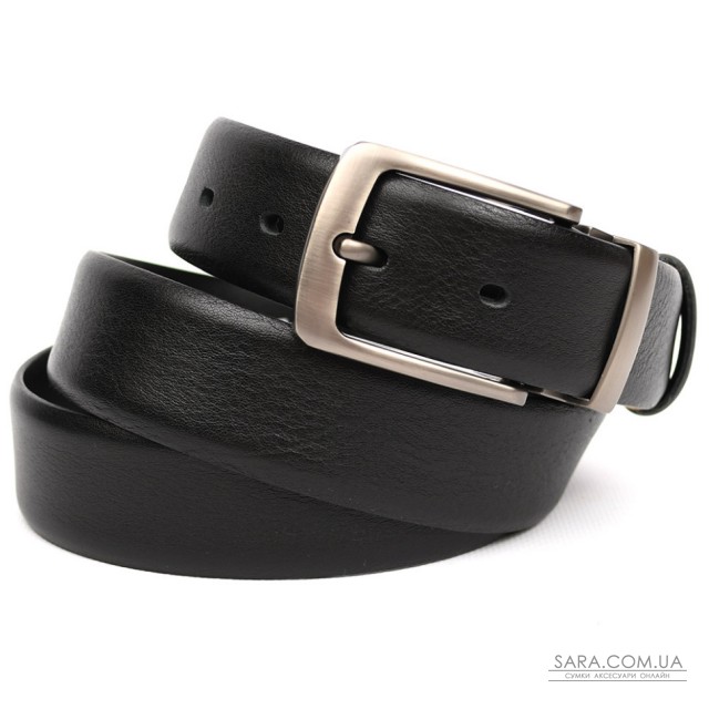 Ремінь зі шкіри оленя 35мм чорний класична пряжка Sergio Torri ST2027D Ремінь зі шкіри оленя 35мм чорний класична пряжка Sergio Torri ST2027D