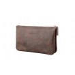 Барсетка чоловіча клатч, матова шкіра, шоколад Grande Pelle 705120