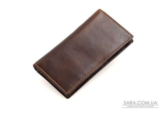 Визитница кардхолдер из кожи темно-коричневый John McDee R-8119Q