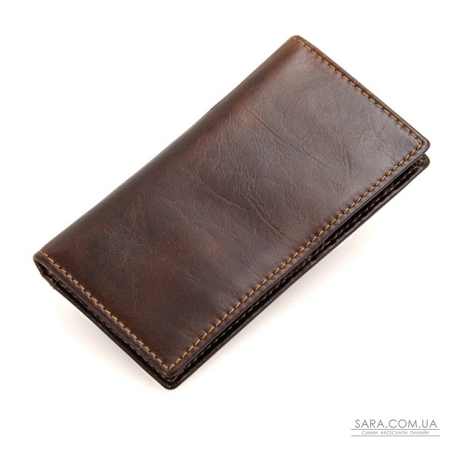 Визитница кардхолдер из кожи темно-коричневый John McDee R-8119Q Визитница кардхолдер из кожи темно-коричневый John McDee R-8119Q