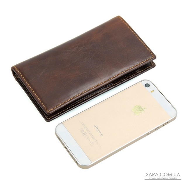 Визитница кардхолдер из кожи темно-коричневый John McDee R-8119Q Визитница кардхолдер из кожи темно-коричневый John McDee R-8119Q