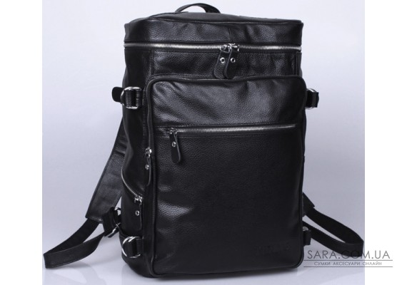 Городской мужской кожаный рюкзак, черный Tiding 3035