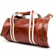 Спортивная статусная кожаная сумка люкс класса TARWA GBal-5565-4lx коньячная