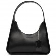 Сумка багет, сумка хобо, жіноча шкіряна Grande Pelle 763610 чорна