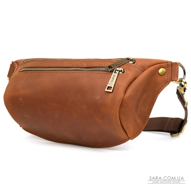 Сумка бананка в розмірі L TARWA RB-3106-2lx коньячна 2 відділення Сумка бананка в розмірі L TARWA RB-3106-2lx коньячна 2 відділення