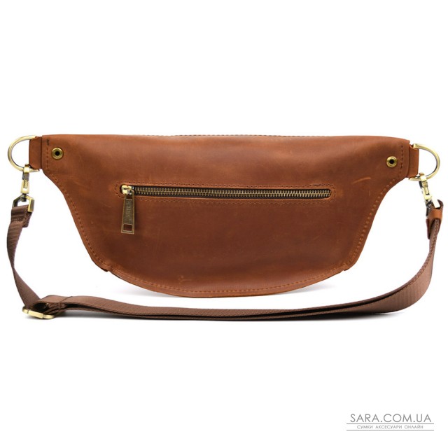 Сумка бананка в розмірі L TARWA RB-3106-3lx коньячна 3 відділення Сумка бананка в розмірі L TARWA RB-3106-3lx коньячна 3 відділення