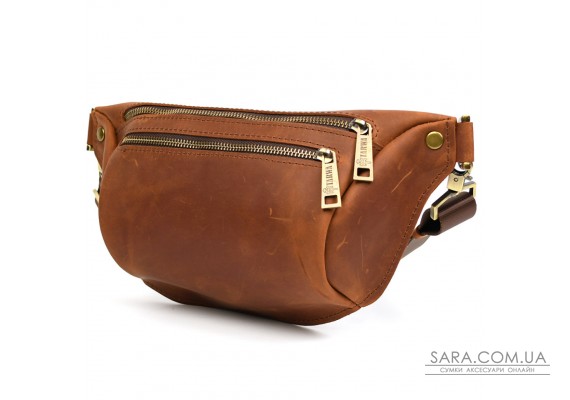 Напоясна сумка бананка в розмірі TARWA RB-3105-3lx коньячна 3 відділення