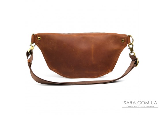 Напоясна сумка бананка в розмірі TARWA RB-3105-2lx коньячна 2 відділення