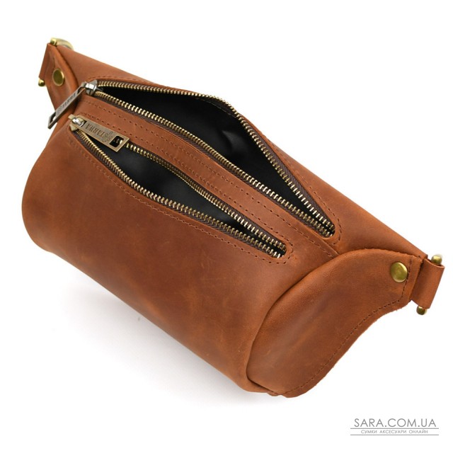 Напоясна сумка бананка в розмірі TARWA RB-3105-2lx коньячна 2 відділення Напоясна сумка бананка в розмірі TARWA RB-3105-2lx коньячна 2 відділення