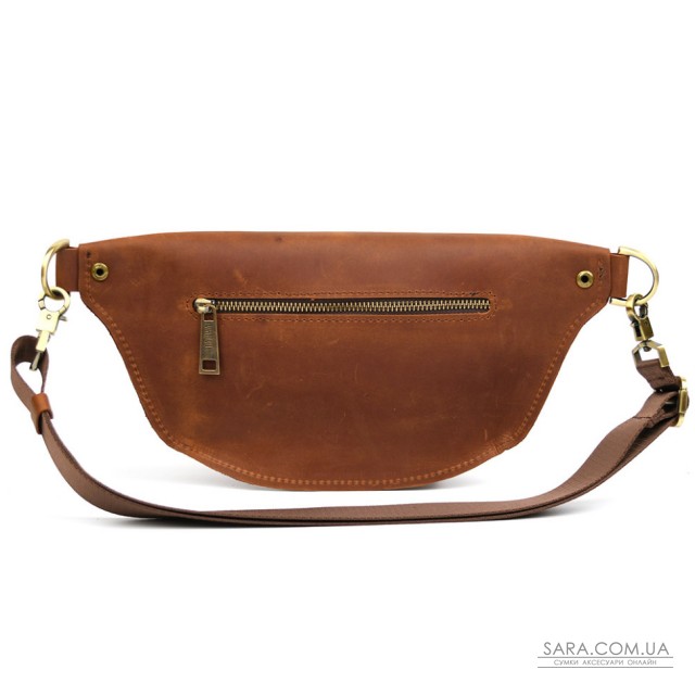 Напоясна сумка бананка в розмірі TARWA RB-3105-3lx коньячна 3 відділення Напоясна сумка бананка в розмірі TARWA RB-3105-3lx коньячна 3 відділення