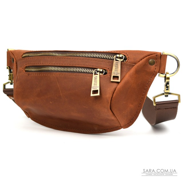 Сумка бананка в розмірі S TARWA RB-3104-2lx коньячна Сумка бананка в розмірі S TARWA RB-3104-2lx коньячна