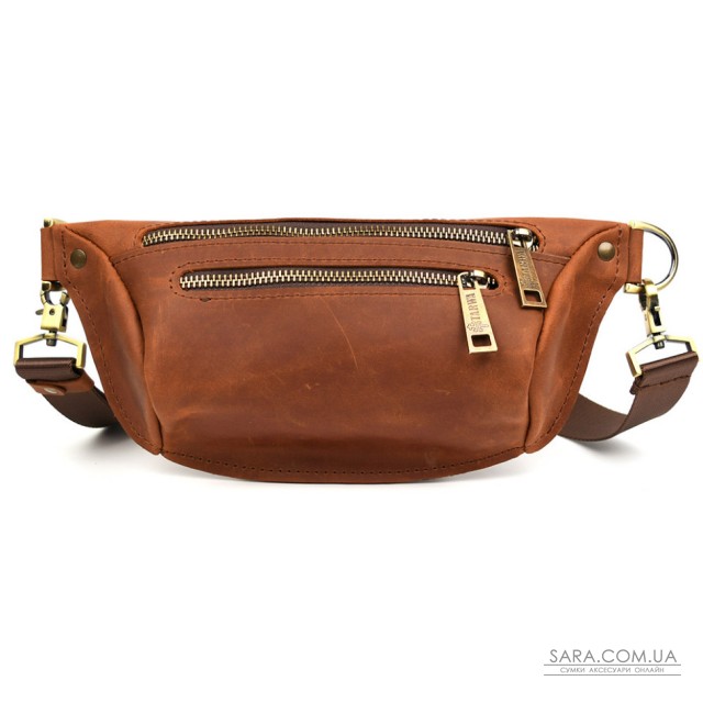 Сумка бананка в розмірі S TARWA RB-3104-2lx коньячна Сумка бананка в розмірі S TARWA RB-3104-2lx коньячна