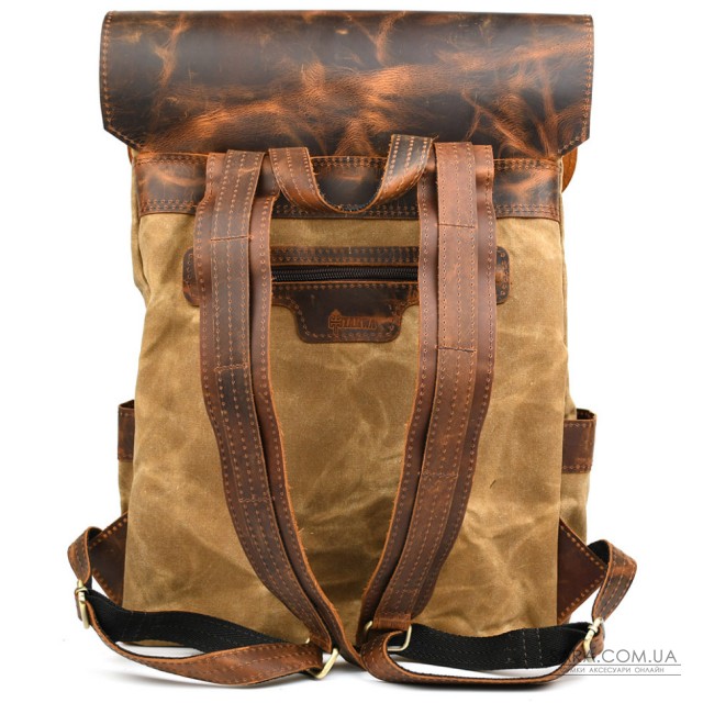 Рюкзак для ноутбука из канвас и крейзи хорс RYw-9001-4lx бренда TARWA Рюкзак для ноутбука из канвас и крейзи хорс RYw-9001-4lx бренда TARWA